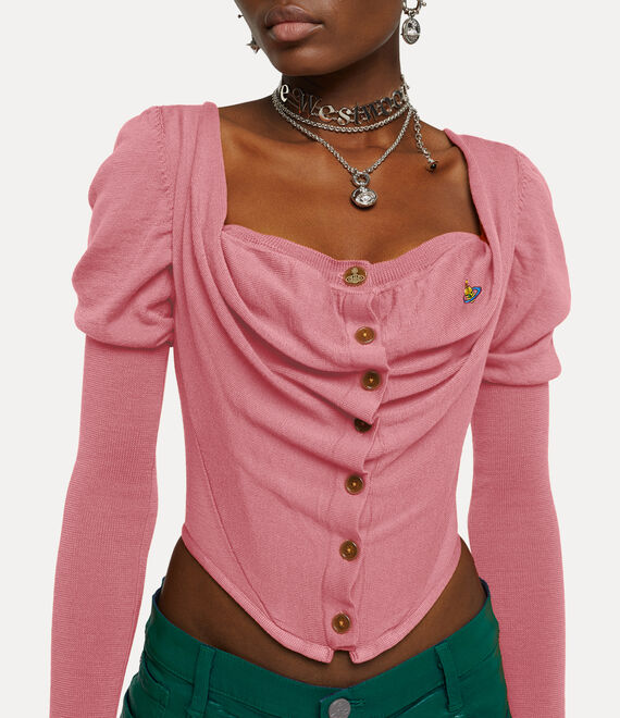 Vivienne Westwood Bea Corset Cardi in BUBBLEGUM